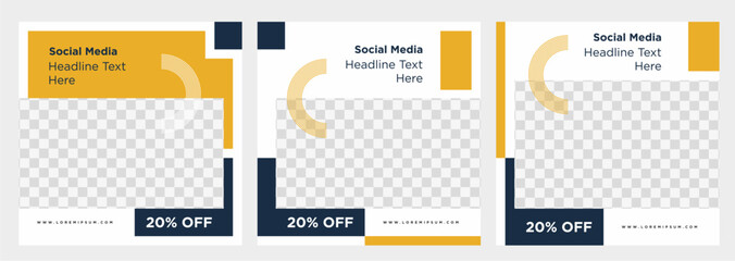 Social media post template collection Minimalist