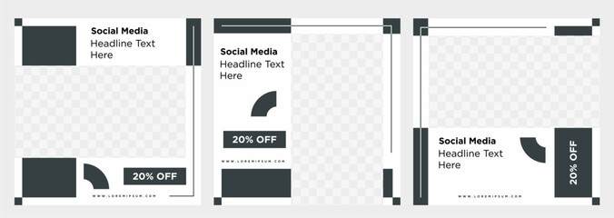 Social media post template collection Minimalist