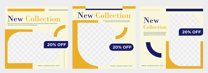 Social media post template collection Minimalist