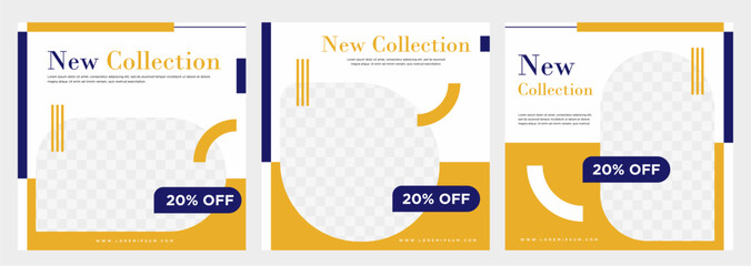 Social media post template collection Minimalist