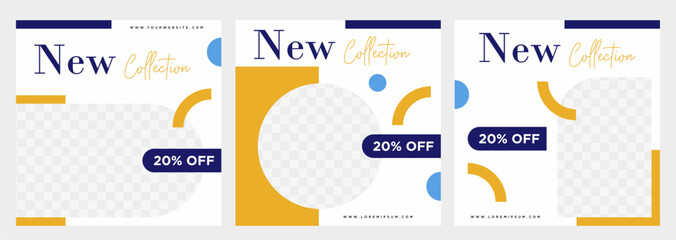 Social media post template collection Minimalist