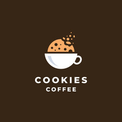 cookies and coffee for your cafe logo