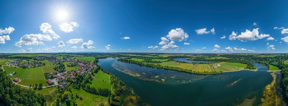360&deg; Ausblick auf die Region um die Geminede Apfeldorf im Lechrain