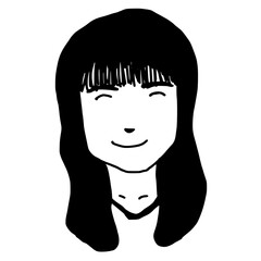 People icon hand draw minimalist avatar cartoon design