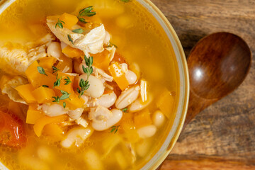 Chicken White Bean Soup. Winter food.