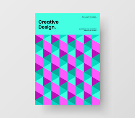 Trendy corporate identity design vector concept. Simple geometric shapes poster template.