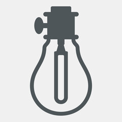 lamp light bulb electric quality vector illustration cut