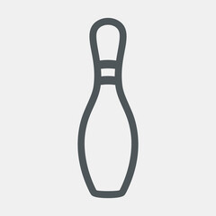 Bowling game skittle hobby quality vector illustration cut