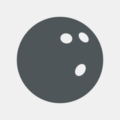 Bowling game ball hobby quality vector illustration cut