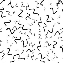 Seamless pattern with sketch squiggle