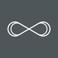 Eternity infinity symbol quality vector illustration cut