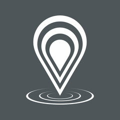 Map pin pointer Route Gps location icon Vector illustration cut