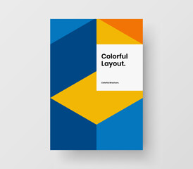 Premium placard design vector template. Bright mosaic pattern leaflet illustration.