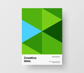 Colorful mosaic shapes corporate brochure layout. Creative catalog cover vector design template.