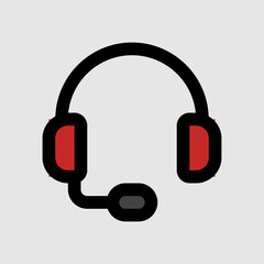 Customer service icon in filled line style, use for website mobile app presentation