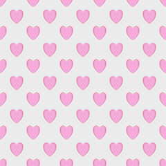 Cute heart seamless pattern vector wallpaper, digital paper used for computer graphic, craft card, gift wrapping paper