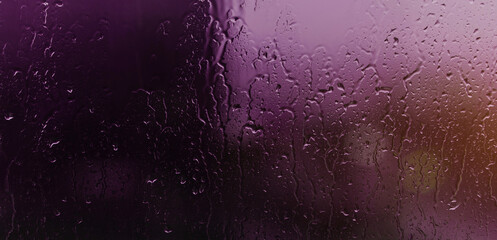 Rain drops on window's glass