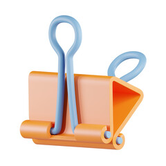 Paper Clamp 3D Icon