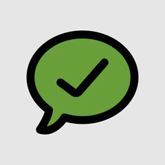 Answer icon in filled line style, use for website mobile app presentation