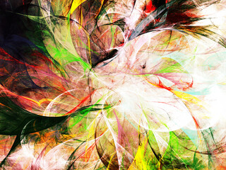 Naklejka premium abstract chaotic fractal background 3D rendering illustration