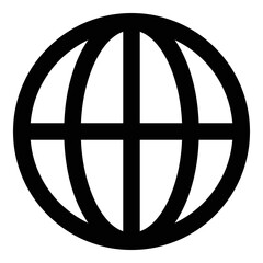 globe icon for mobile web ui design