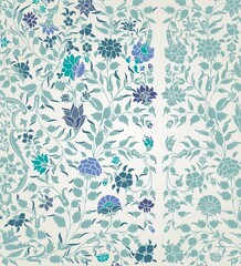 wedding card design, traditional paisley floral pattern , royal India	
