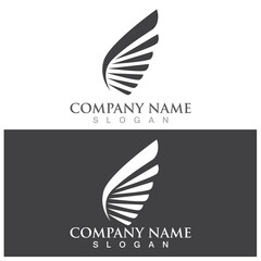 wing icon vector logo illustration template