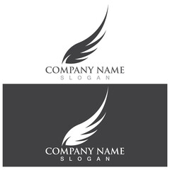 wing icon vector logo illustration template