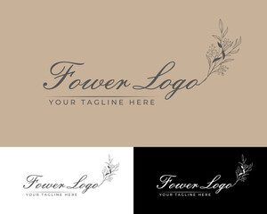 Flower logo design. Luxury premium logo.