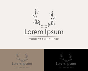 Flower logo design. Luxury premium logo.