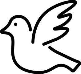 これは鳩のアイコンのイラストです。