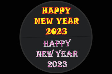 Happy new year template design, vector graphics