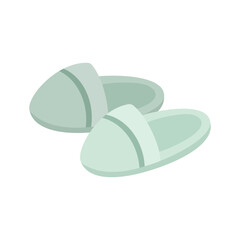 Slippers icon. House slippers in flat style symbol vector
