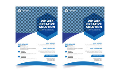 Trendy Flyer style vector design with an A4 format, modern leaflet cover, or presentation template. Suitable for social media and web or internet ads.