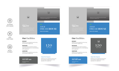 Trendy Flyer style vector design with an A4 format, modern leaflet cover, or presentation template. Suitable for social media and web or internet ads.