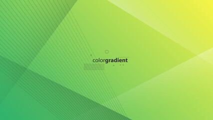 Abstract Modern Background with Wave Lines Motion with Vibrant Green Yellow Gradient Color