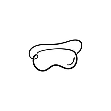 recommend clip art: Eye Sleeping mask Line Style Icon Design