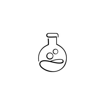 Volumetric Flask Line Style Icon Design