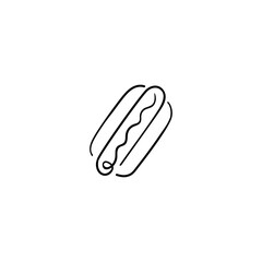 Hot Dog Line Style Icon Design