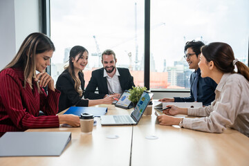Group of young businessman and businesswoman people working in office. 