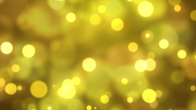 Abstract Bokeh Glitter Loop Yellow Background