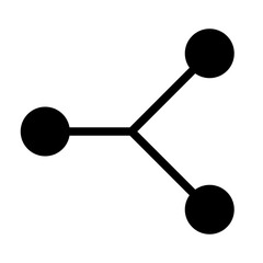 Icon Share Black Fill Icon Vector