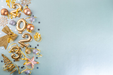 New year 2023 celebration greeting card