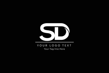 Fototapeta SD  Letter Logo Design. Creative Modern S D  Letters icon vector Illustration. obraz