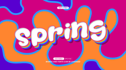 Editable Text Effects - Spring Slogan with Background