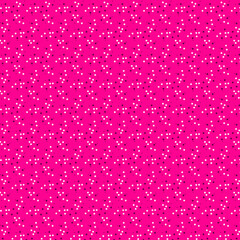 White and black polka dots isolated on a vivid pink magenta background Minimalist style seamless fabric print