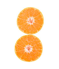 Fototapeta na wymiar tangerine or mandarin fruit with leaves isolated transparent png