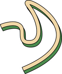 3D Wiggly Line Vector