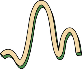 3D Wiggly Line Vector