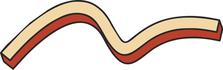 3D Wiggly Line Vector